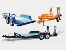 Tag along equipement trailers